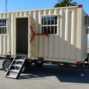 20ft Office/Cabin Shipping Container Trailer With HVAC Unit